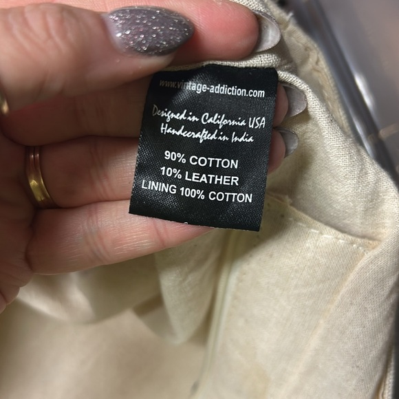 Vintage Addiction Upcycled Canvas Military Tent Messenger Crossbody Men's Bag - Picture 7 of 8